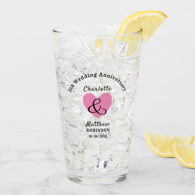 5.º regalo de aniversario del Boda personalizado (Reverso (hielo))