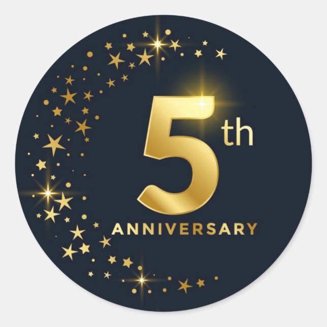 5.º Sello para sobres de aniversario (Anverso)