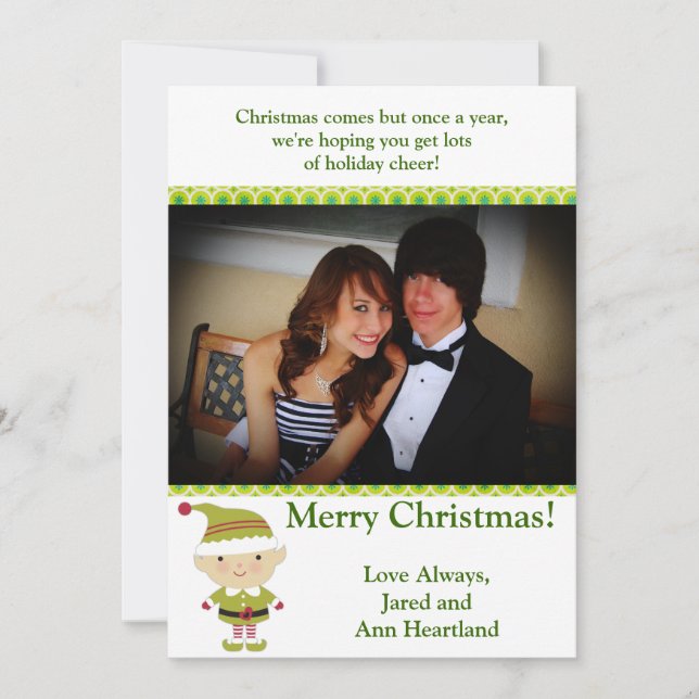 5:7:00 en invierno en invitación verde (Anverso)