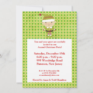 5:7:00 en invierno en invitación verde