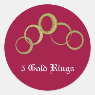 5 Anillos de oro - pegatinas de vacaciones