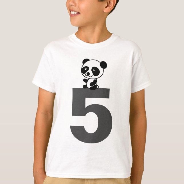 5 AÑOS CINCO Camisetas PANDA BEAR (Anverso)