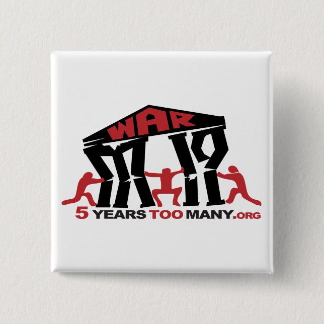 5 años demasiado botón (cuadrado) (Anverso)