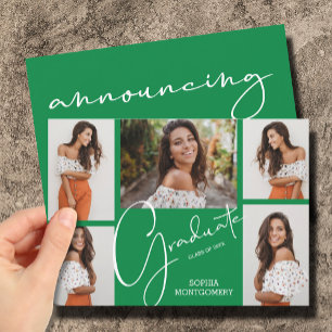 5 Anuncios de graduación verde fotográfico