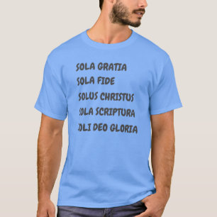 5 camiseta de SOLA para hombres reformados cristia
