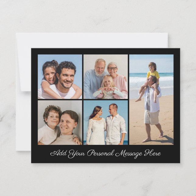 5 Collage de fotos Añadir su propia tarjeta de fel (Anverso)