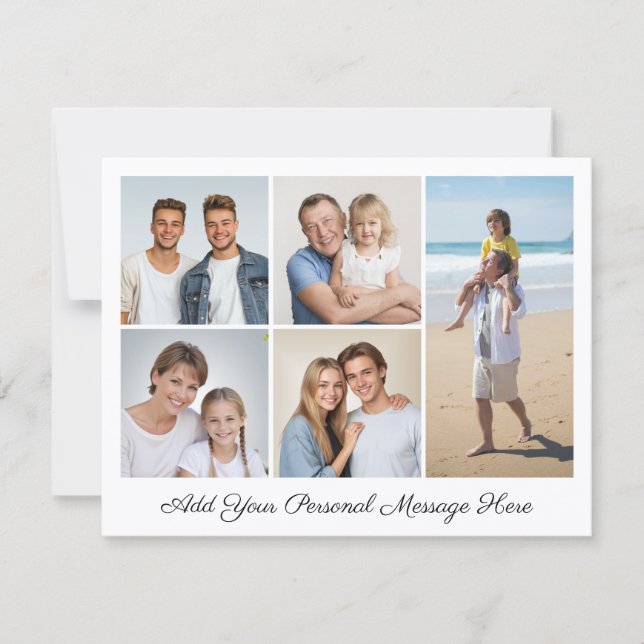 5 Collage de fotos Añadir tu propia tarjeta de sal (Anverso)