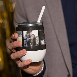 5 collage de fotos monograma moderno personalizado