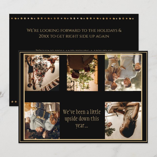 5 Collage de Fotos Navidad al Revés Fiesta de Navi (Anverso / Reverso)