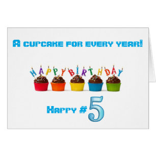 5 CUPCAKES PARA TU CUMPLEAÑOS *****5*** QUE TE DIV