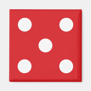 5 Dados Rojos Imán