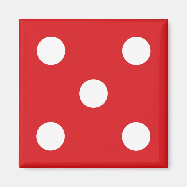 5 Dados Rojos Imán (Frente)