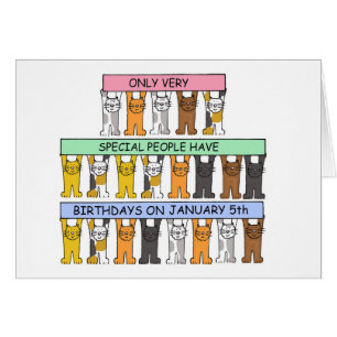5 de enero Gatos Personalizados de la Cuta de Cump