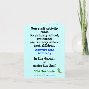 5 El caballito de mar - Tarjeta de muestra de tama