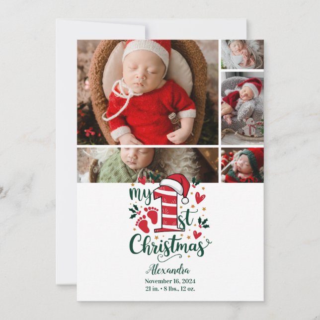 5 Foto Candy Cane Baby Primer Navidad (Anverso)