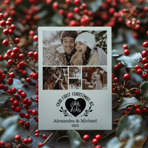 5 Foto Corazón Primera Navidad como Sr. y Sra.