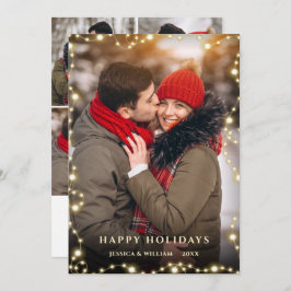 5 FOTO Feliz Navidad Dorado Sparkle Saludo