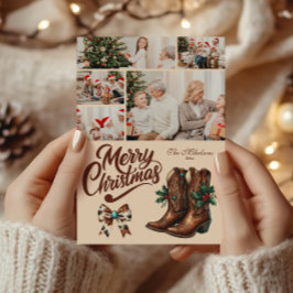 5 Foto Navidad con Lazo y Botas del Oeste