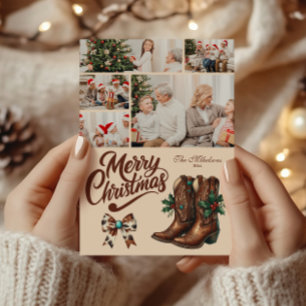 5 Foto Navidad con Lazo y Botas del Oeste