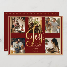 5 fotos Collage gold Joy Navidades Navidad