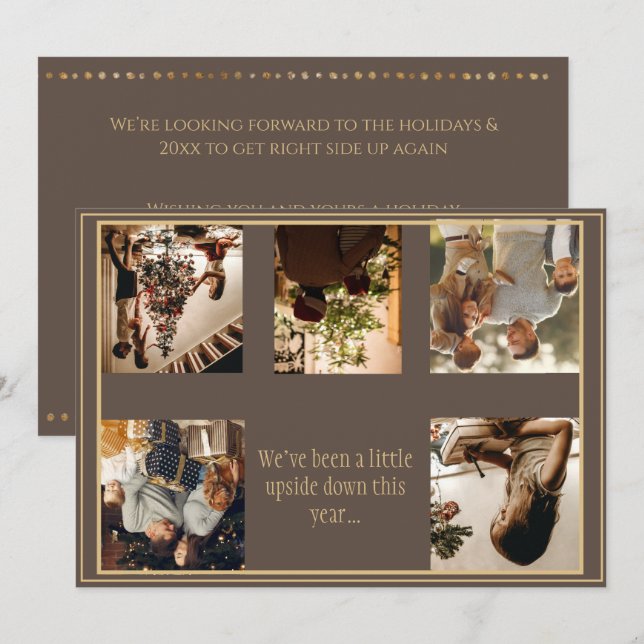 5 fotos Collage Invertido Navidad Xmas Fiesta (Anverso / Reverso)