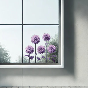 5 Pegatinas Lavender Dahlia (14": tamaños 7,5 - 12