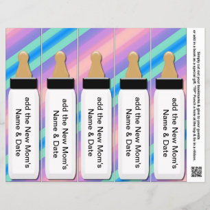 5 por hoja Marcador Favor de las duchas para bebés