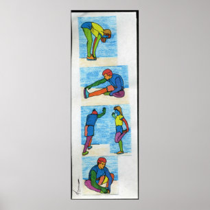 5 Posters de pintura en camillas de ejercicios