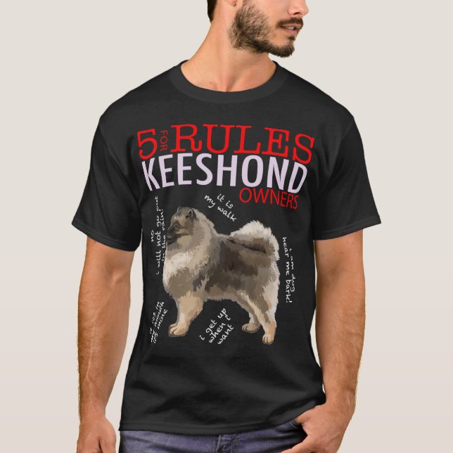 5 Reglas para los dueños de Keeshond camiseta cami (Anverso)