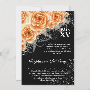 5 Rosas Naranjas 7 horas al día Invitación al cump