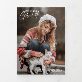 5 Tarjeta de graduación del tríplio bohemio fotogr