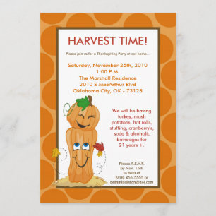 5 toallas de otoño cosechan invitaciones para dar