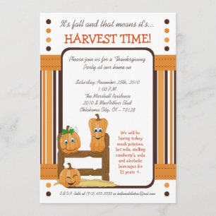 5 toallas de otoño cosechan invitaciones para dar