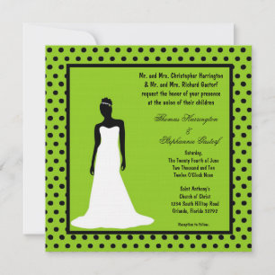 5 x 5 Invitación a matrimonio de novias verdes elé