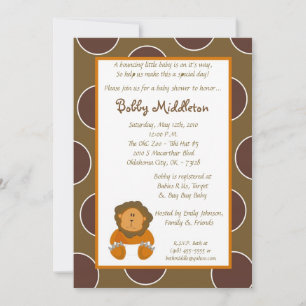 5 x 7 Baby Lion Zoo Invitación a Baby Shower para 