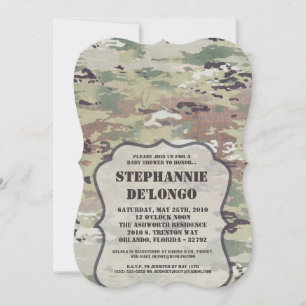 5 x 7 Baby Shower Invitación Ejército OCP Camo Uni