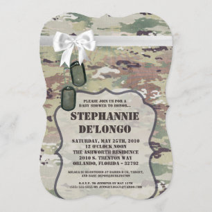 5 x 7 Baby Shower Invitación Ejército OCP Camo Uni