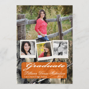 5 x 7 Cazadores Camo Camouflage Wo Invitación Seni