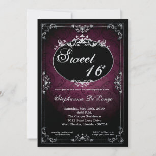 5 x 7 Dulce de Broach Pendant 16 Invitación de cum