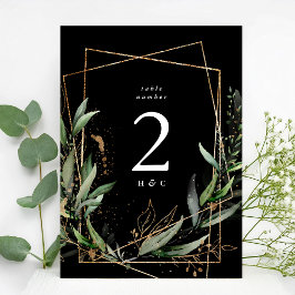 5 x 7 Eucalyptus de oro Negro Número de tabla Prem