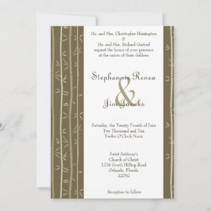 5 x 7 Invitación a bodas Árbol de bifurcación de b