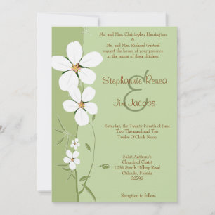5 x 7 Invitación a la boda Flora de primavera de f
