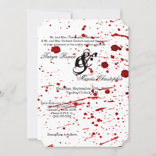 5 x 7 Invitación a la boda Gótico de Vampiro con m