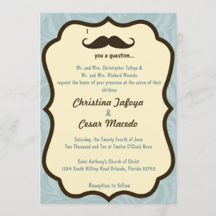 5 x 7 Invitación a la boda te molesto una pregunta