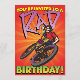 5 X 7 Invitación de cumpleaños BMX