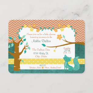 5" x 7" invitación del Fox Baby Shower del