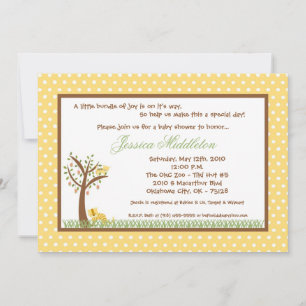 5 x 7 Neutra Baby Tiger y Mamá Invitación Baby Sho