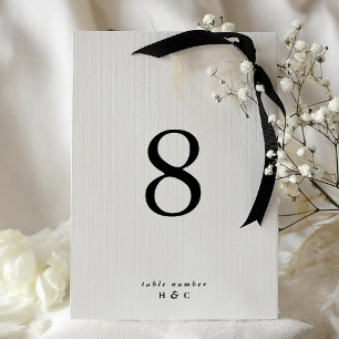 5 x 7 números de tabla de Bodas modernos sencillos