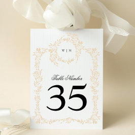 5 x 7 números de tabla de matrimonio elegante Escu
