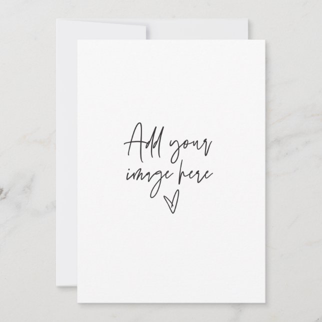 5 x 7 Tarjeta fotográfica de invitación de boda pe (Anverso)